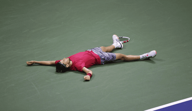 Dominic Thiem y una lucha impresionante que lo dejó exhausto en el US Open. Foto: EFE