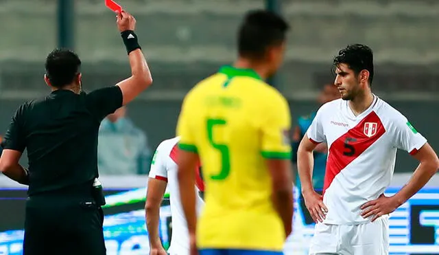 Carlos Zambrano no estará para el duelo contra Chile por la fecha 3 de las Eliminatorias Qatar 2022. Foto: AFP.