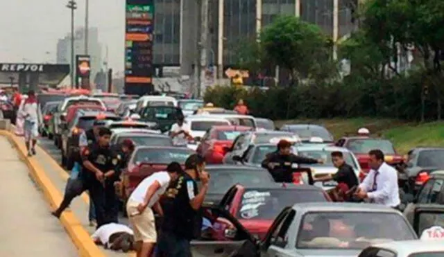 Disparos de confusa  intervención policial causaron temor en Vía Expresa