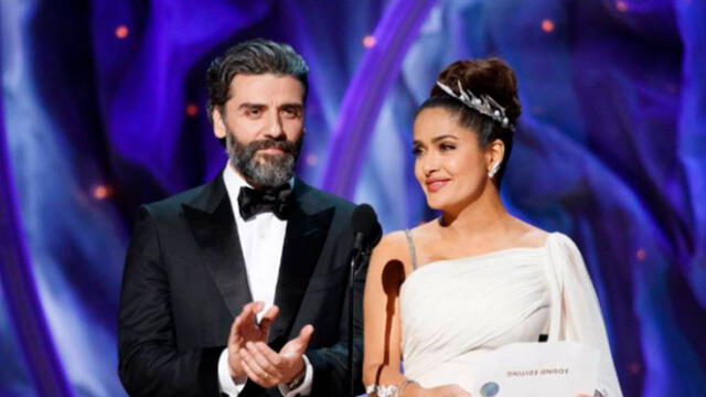 Salma Hayek y el guatemalteco Oscar Isaac entregaron el Oscar a mejor edición de sonido