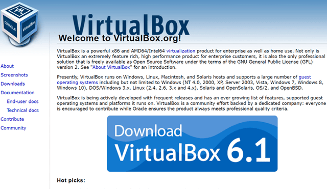 Afortunadamente, VirtualBox te permite montar imágenes con Linux ya instalado. Imagen: virtualbox.org.