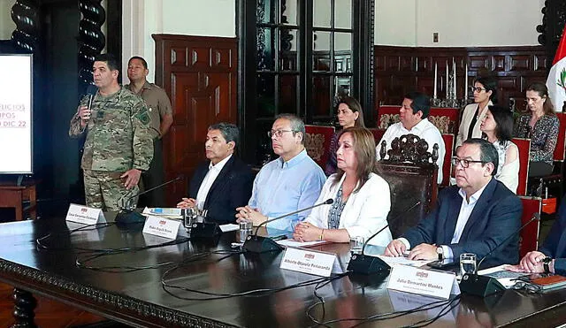 Dina Boluarte dio conferencia de prensa sobre protestas en Perú. Foto: Presidencia