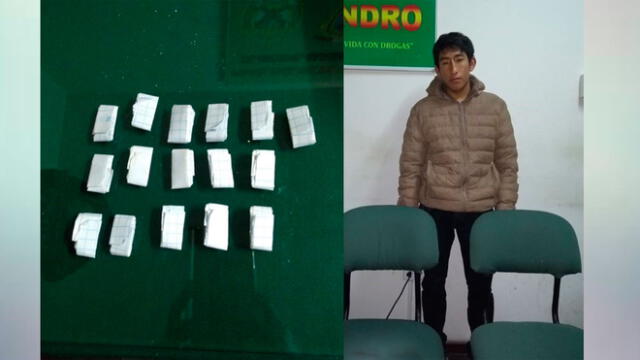 Intervienen a sujeto con 36 ketes de pasta básica de cocaína en Cajamarca