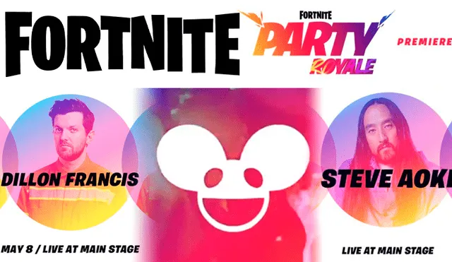 Fortnite celebrará otro gran concierto en su ya famoso modo Fiesta Magistral con deadmau5, Steve Aoki y Dillon Francis.