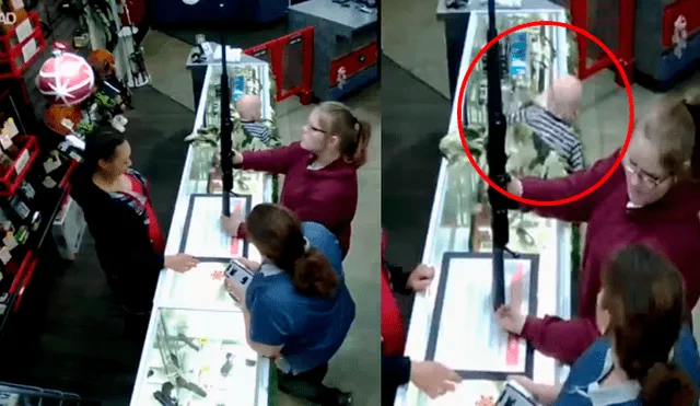 Facebook viral: cámara de seguridad registra momento exacto en que trabajador salva a bebé de sufrir terrible accidente