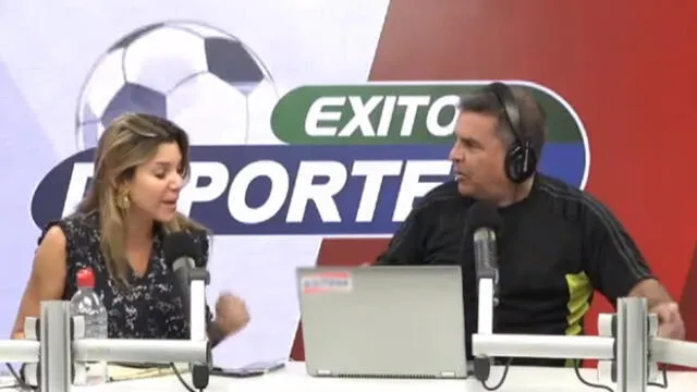 Gonzalo Núñez tuvo que pedir disculpas a su compañera de Exitosa Deportes. (Foto: captura)