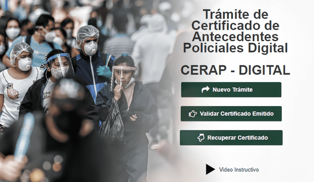 CERAP digital: paso a paso para tramitar Certificado de Antecedentes Policiales. Foto: composición LR / Antonio Melgarejo Yaranga y captura web PNP.