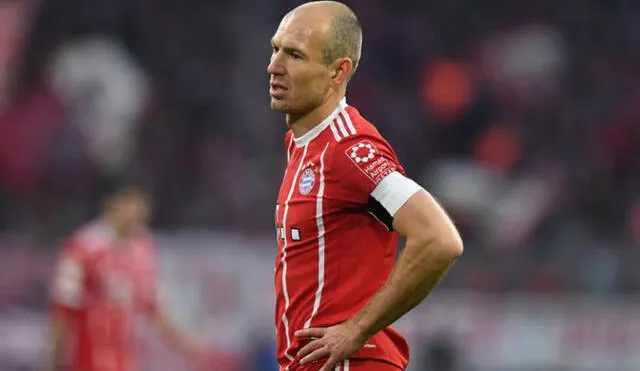 Arjen Robben confesó que la pasó mal durante la enfermedad que padeció su esposa. "Estuvo fatal", declaró. Foto: AFP.