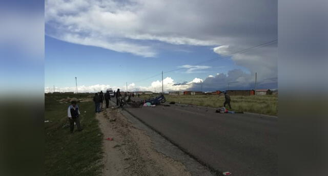 Dos personas mueren en aparatoso accidente en vía Puno - Zepita