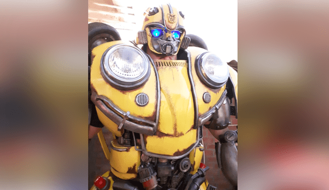 Facebook viral: peruano hace cosplay ‘hiperrealista’ de Bumblebee y sorprende a fans de Transformers. Foto: Rene Loayza/Alter Ego