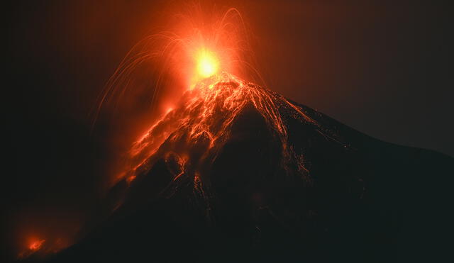 El volcán de Fuego en Guatemala es el más activo de Centroamérica. Foto: AFP