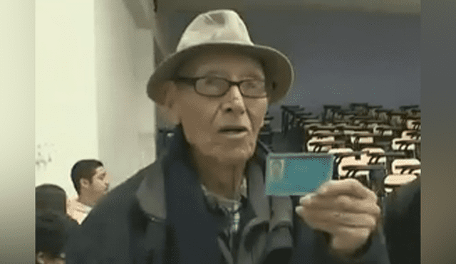 Elecciones 2018: hombre de 105 años acudió a votar en la UNMSM [VIDEO]
