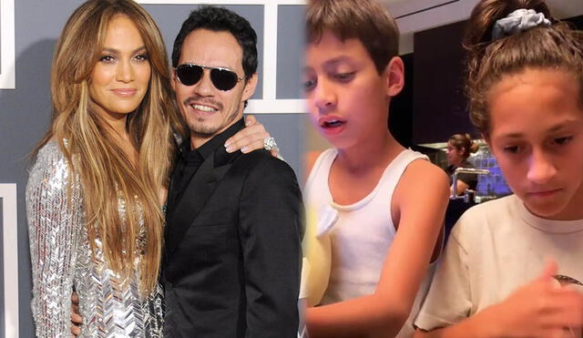 Hijos de Jennifer López y Marc Anthony sorprende con talento para la música