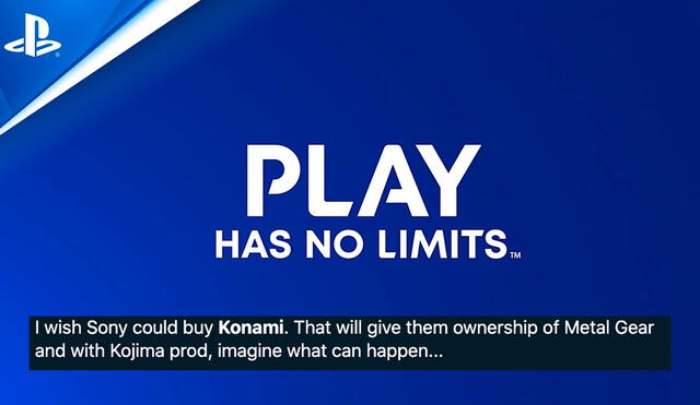 Fan señala que si Sony compra Konami, Hideo Kojima podría tener libertad creativa para trabajar en una entrega de Metal Gear.