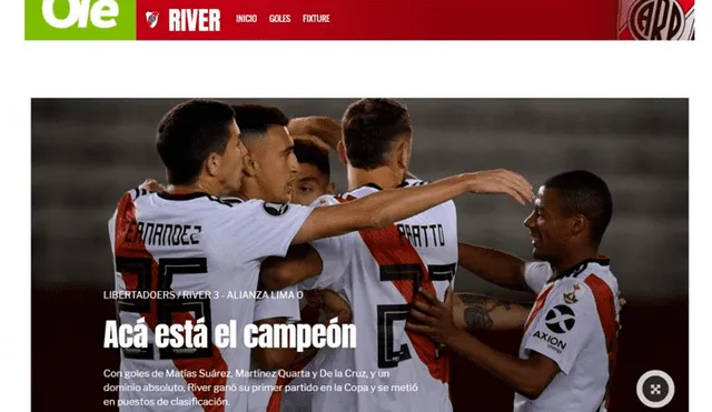 Alianza Lima: así reaccionó la prensa internacional tras su aparatosa caída ante River
