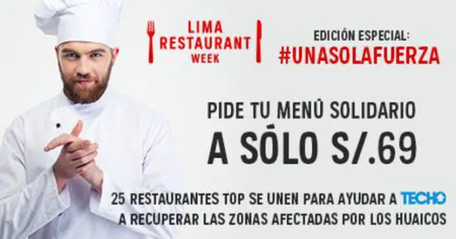 Lima Restaurant Week se suma a #UnaSolaFuerza