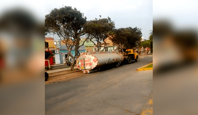 Tanque de combustible se desprende de vehículo cerca de grifo en Trujillo