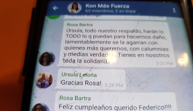 Chat confirma parcialidad de Rosa Bartra en grupo Lava Jato 
