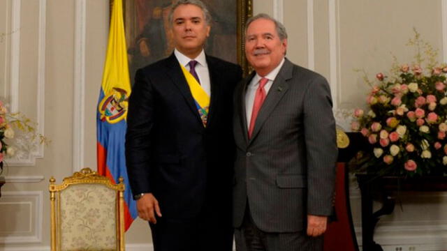 El presidente Iván Duque junto al exministro de Defensa, Guillermo Botero. Foto: Difusión