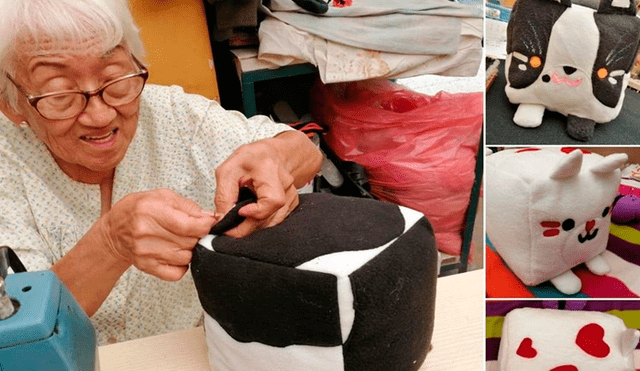 Anciana confecciona peluches para ayudar a albergue. Foto: Facebook