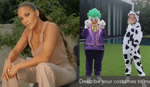 Jennifer Lopez regaña a su hijo por mal comportamiento durante video de Halloween