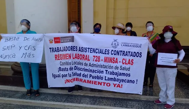 Lambayeque Chiclayo trabajadores salud contratados