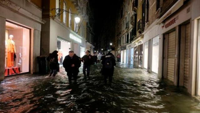Inundación en Venecia afecta al 85% de la ciudad. Foto: Difusión