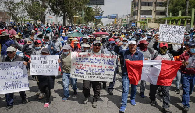 Este 4 de enero, diversas organizaciones se han sumado a la protesta nacional en regiones.  Foto Rodrigo Talavera/ La República