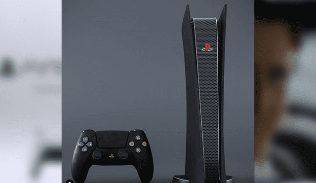 Así luciría la PS5 'oscura', según un diseñador. Foto: Captura.
