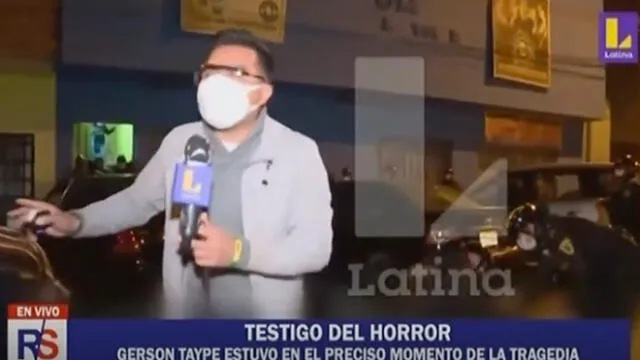 El periodista indicó que no se escucharon disparos ni se percibió el olor por posible uso de gas lacrimógeno. (Captura: Latina)