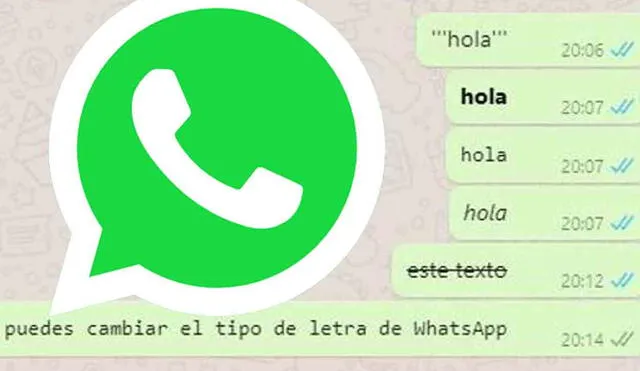 Cambia el estilo de tus mensajes en WhatsApp. (Fotos: Teknófilo)