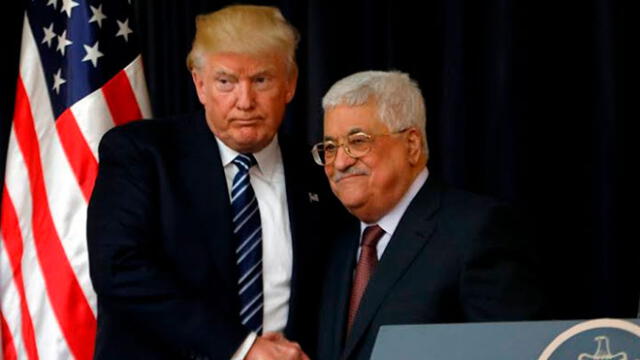Donald Trump, presidente de Estados Unidos, y Mahmud Abás, mandatario de Palestina. Foto: Sputnik