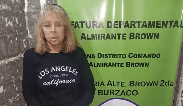 Noemí Marta Argüello, tras ser detenida por las autoridades argentinas.