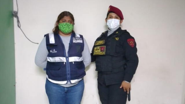 Intervenida fue conducida a la comisaría de Bellavista. (Foto: Escuadrón de Emergencia del Callao)
