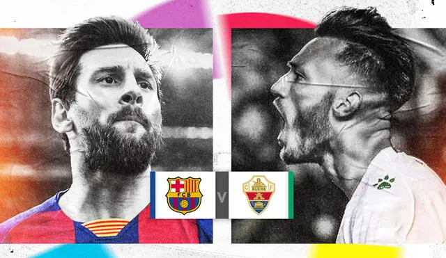 Barcelona vs. Elche en el Trofeo Joan Gamper 2020. | Composición de Fabrizio Oviedo