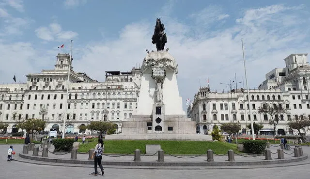 Plaza San Martín con la cámara del Moto G9 Plus. Foto: Edson Henriquez.