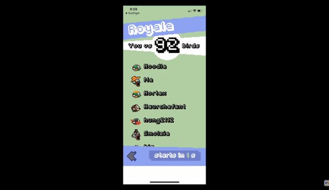 Flappy Royale: Flappy Bird contra 99 personas en una carrera a muerte.