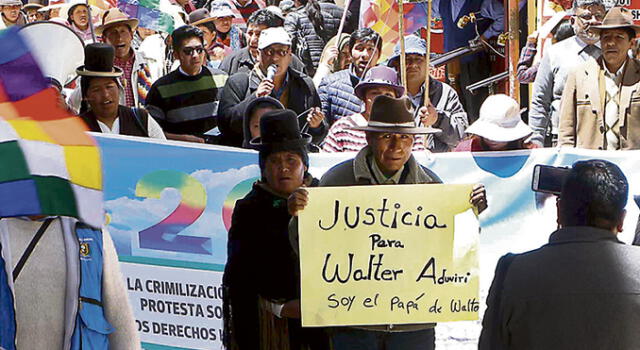 Simpatizantes de Aduviri en Puno anuncian protestas si niegan inscripción de exlíder aimara
