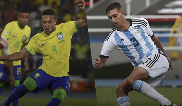 Argentina vs. Brasil: el clásico de la región se jugará en la fecha 3 del Sudamericano Sub-20. Foto: composición de LR/AFP