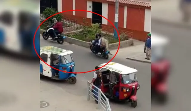 Delincuentes llegaron a establecimiento y fugaron usando motocicletas. Foto: captura de video / Difusión