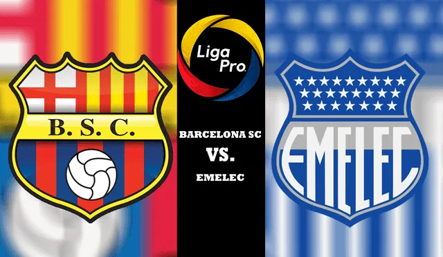 Barcelona SC vs. Emelec por la Liga Pro de Ecuador. | Foto: Composición GLR