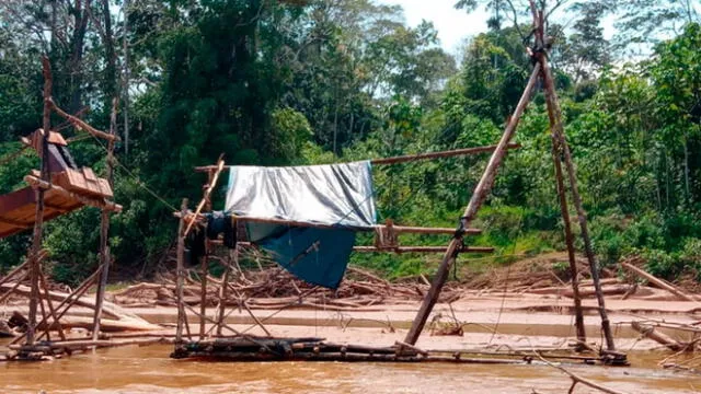 Destruyen campamento minero en zona de amortiguamiento de la reserva de Tambopata