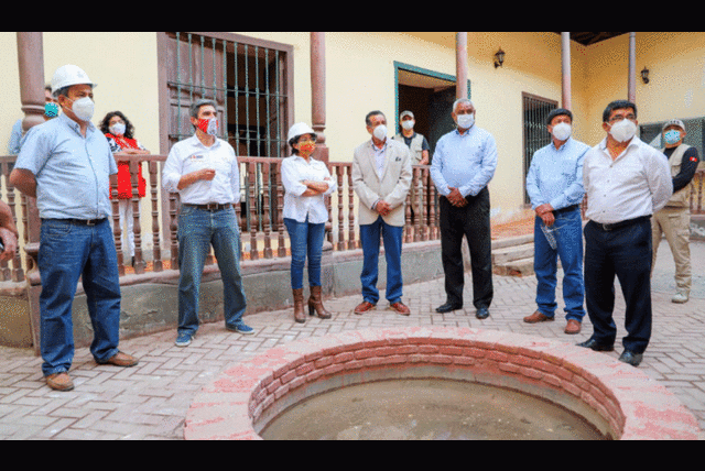 Las autoridades visitaron los ambientes de la histórica Casa Motjoy. Foto: Municipalidad Provincial de Lambayeque