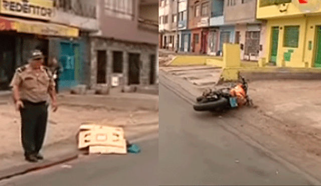 SMP: motociclista muere tras atropellar a un hombre [VIDEO]
