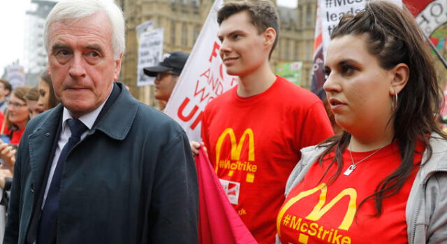 Reino Unidos: trabajadores de McDonald's marcharon por mejoras salariales