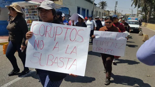 Tacna: Comerciantes de mercado Miguel Grau marchan contra subasta de terrenos [VIDEO]