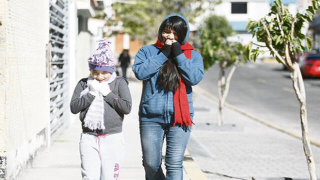 Ayer se registró temperatura más baja a nivel de la ciudad Arequipa