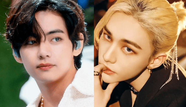 Los idols del k-pop Taehyung y Hyunjin aparecen en el top 10 de los rostros más bellos del 2022 de TC Candler. Foto: composición LR/TC