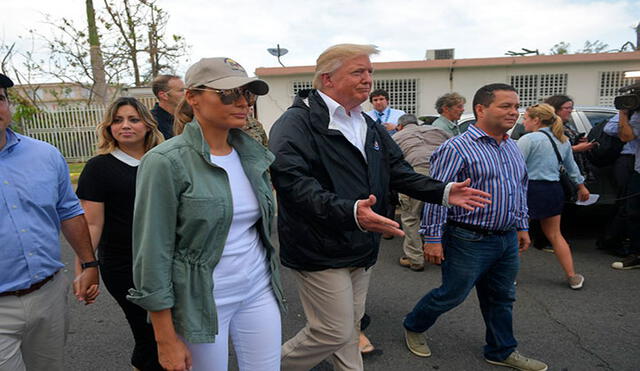 En 2017 el presidente Donald Trump visitó Puerto Rico. Foto: AFP