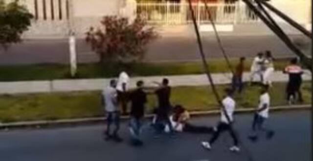 Chiclayo: hombre fue brutalmente golpeado en la vía pública [VIDEO]